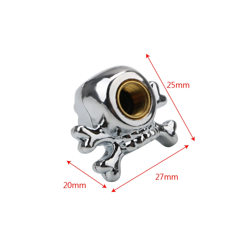 FORAUTO 4 шт./компл. Скелет Череп в форме крышки рулевой колонки колеса мотоцикла
