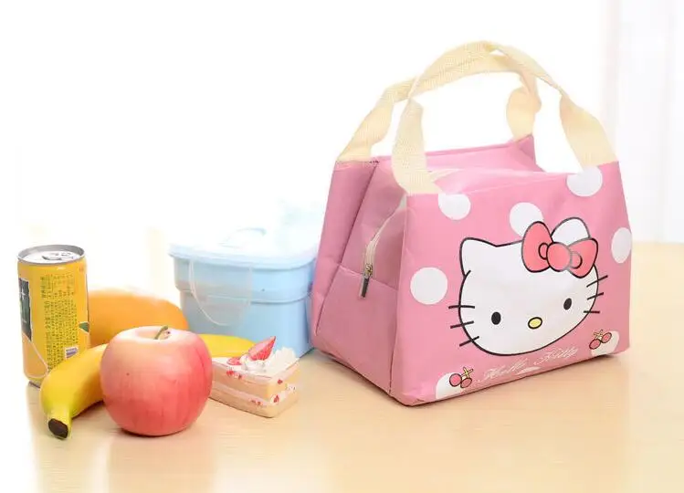 Cute Kitty Cat Cartoon Reusable Lunch Grocery Tote Bag Organizer Holder Container for Travel Picnic School Office | Дом и сад