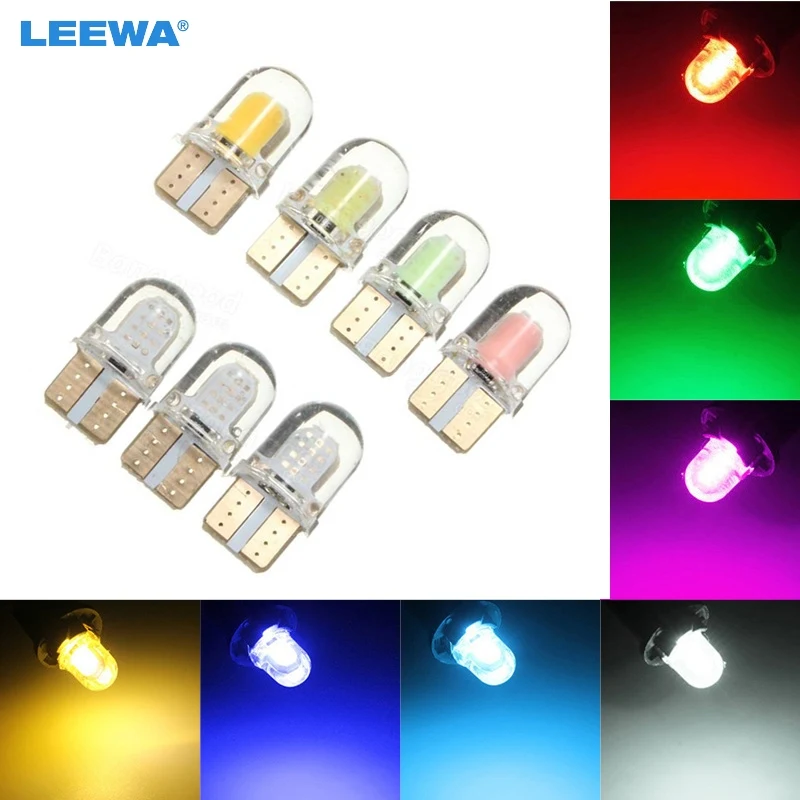 LEEWA 4 шт. автомобиль T10 194 168 W5W COB 8SMD кварцевая Автомобильная светодиодный дверь