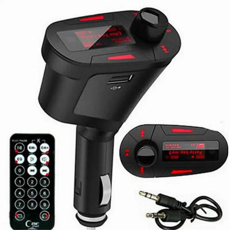 Wholesale Pipe Car MP3 Player Wireless FM Transmitter Radio Modulator with USB SD Remote Control LED Screen Hands Free | Автомобили и