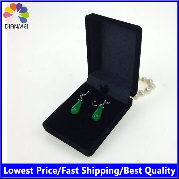 Подарочная Коробка Ювелирных Изделий Организатор 12 шт./лот 7.7x5.7x2.7 см Черный