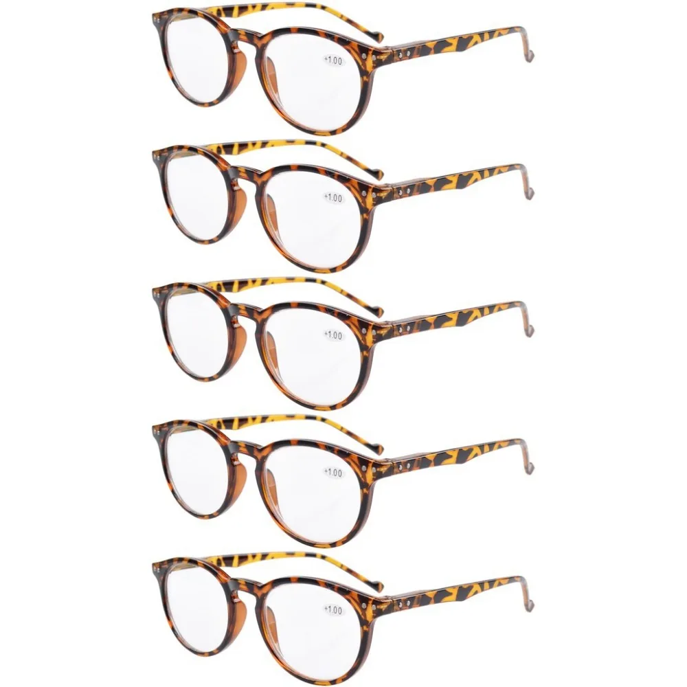 R071 Eyekepper 5 Pack овальные круглые пружинные петли очки для чтения включает в себя