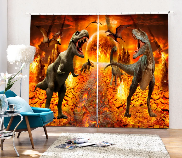 

2017 Dinosaur Chimpanzee 3D Blackout Curtains For Living room Bedding room Home Decor Tapestry Wall Carpet Drapes Cotinas