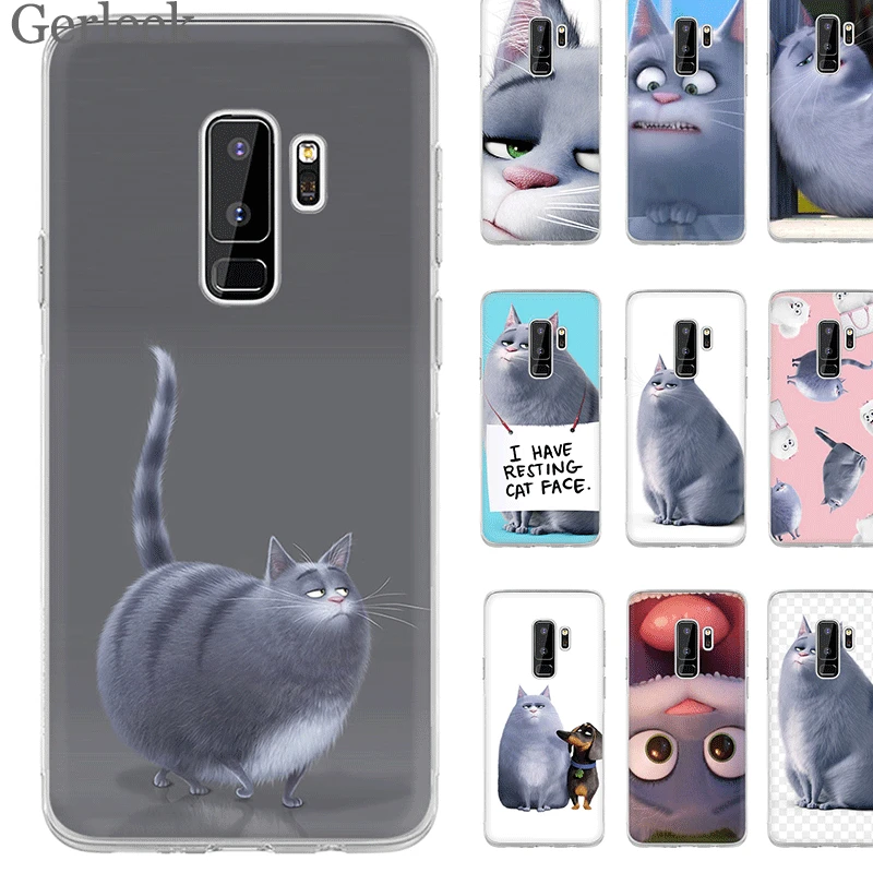 Чехол для телефона Desxz Big Fat Cat Samsung Galaxy S3 S4 S5 S6 S7 Edge S8 S9 S10 Plus S10e жесткий защитный