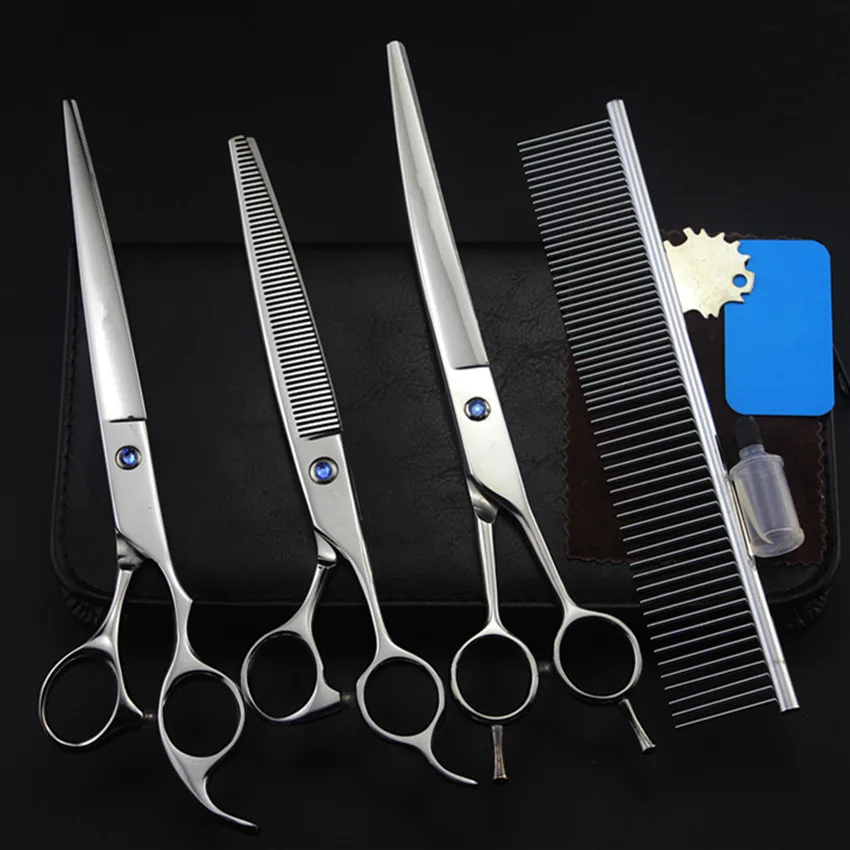 Профессиональные ножницы для стрижки домашних питомцев 8 дюймов 4 комплекта и