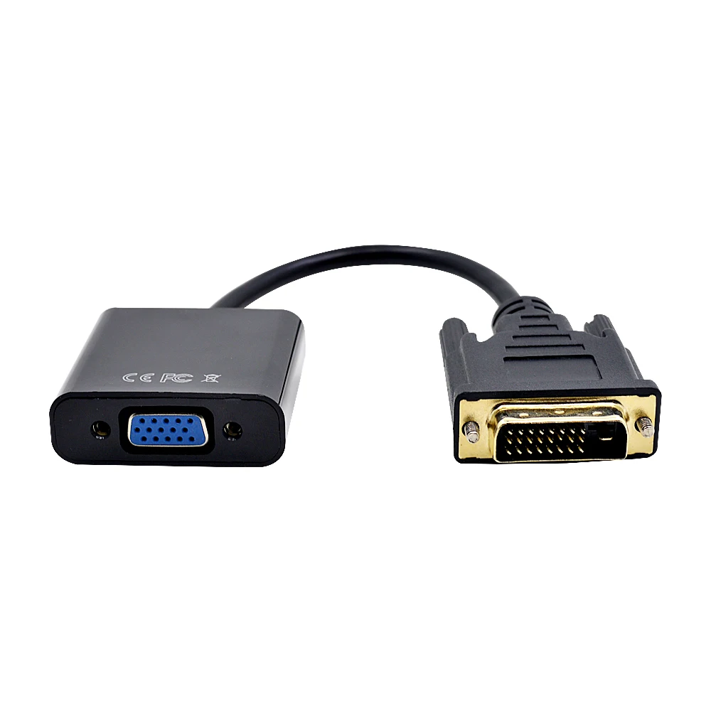 CHIPAL DVI D to VGA адаптер 24 + 1 25Pin на 15Pin конвертер с USB Мощность кабель для ПК компьютер к