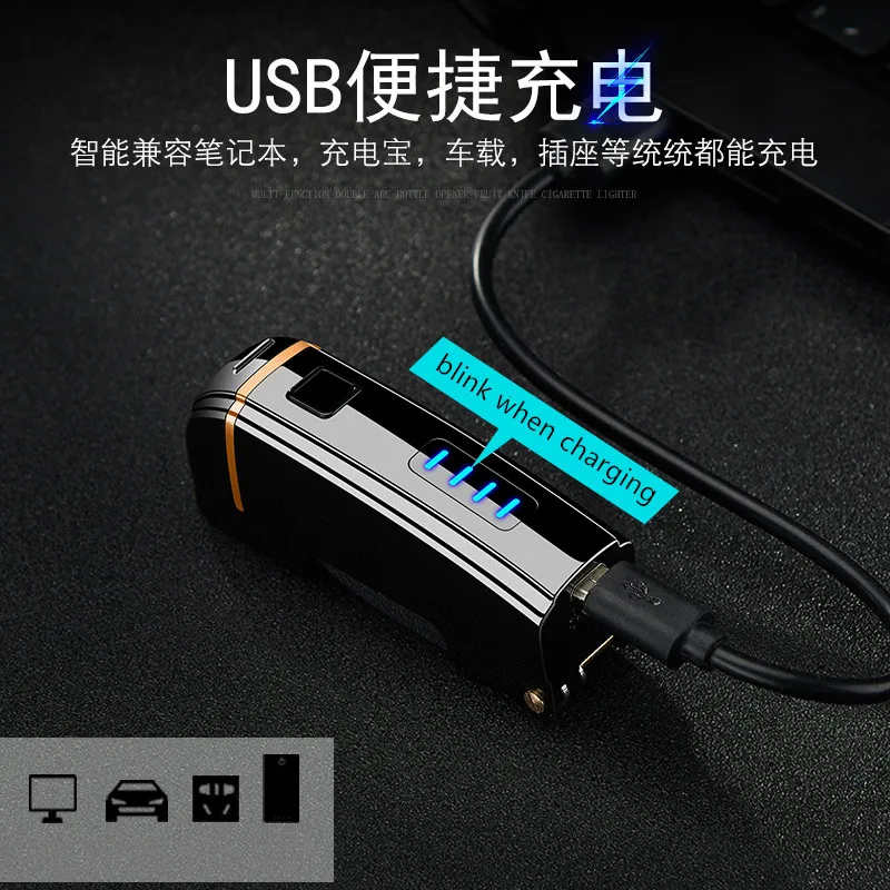 Новинка 2019 электрическая зажигалка для ножей USB с зажиганием металлический