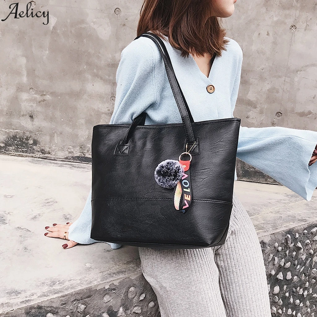 Сумка Aelicy на плечо саквояж из мягкой искусственной кожи большой чемоданчик для