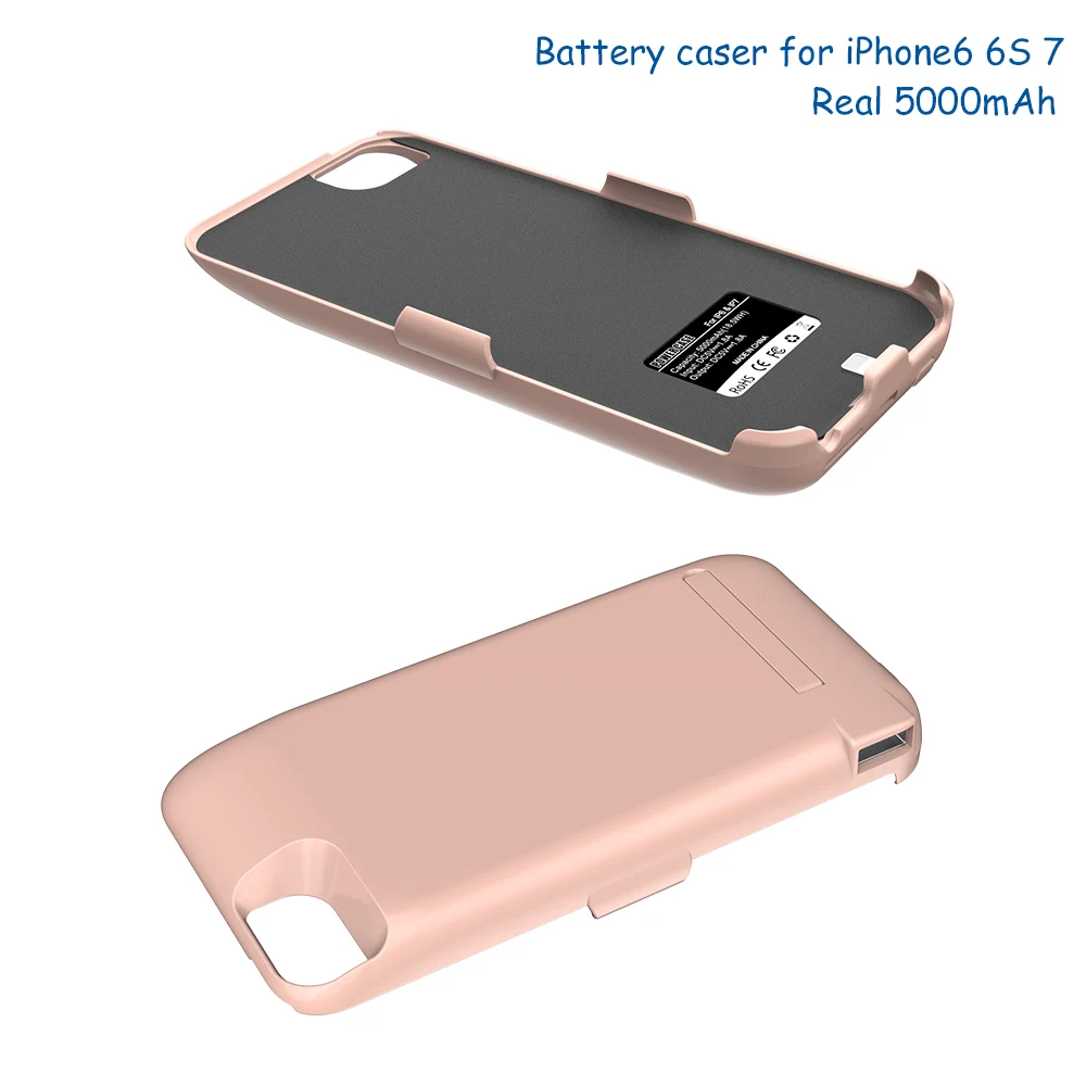 Внешний аккумулятор для iPhone 6s 7 дюймов 5000 мА/ч внешний задняя крышка куртка