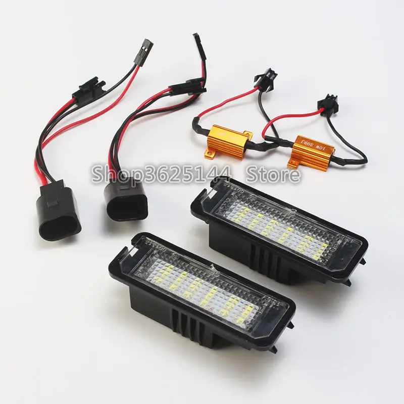 2PCS/Set LED Number License Plate Light For Porsche Cayenne Carrera Boxster Cayman 911 Turbo Canbus tail Bulb Replacement