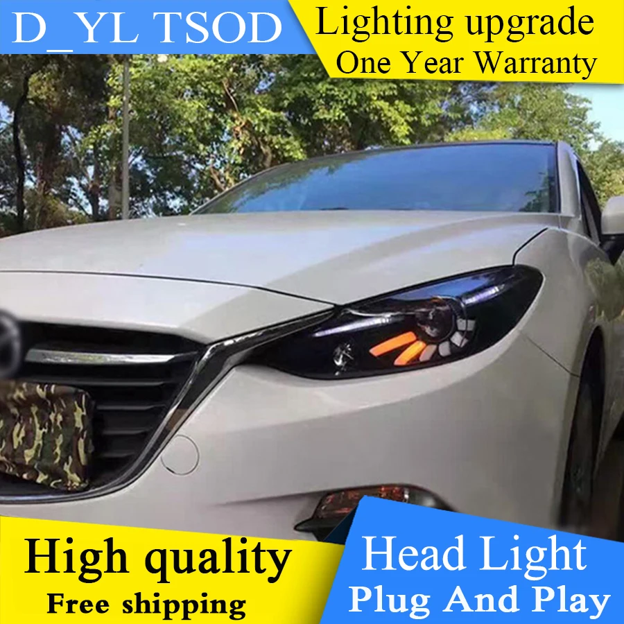 Автомобильные светодиодные фары DY_L для Mazda 3 Axela 2014-2017 светодиодный г. линзы