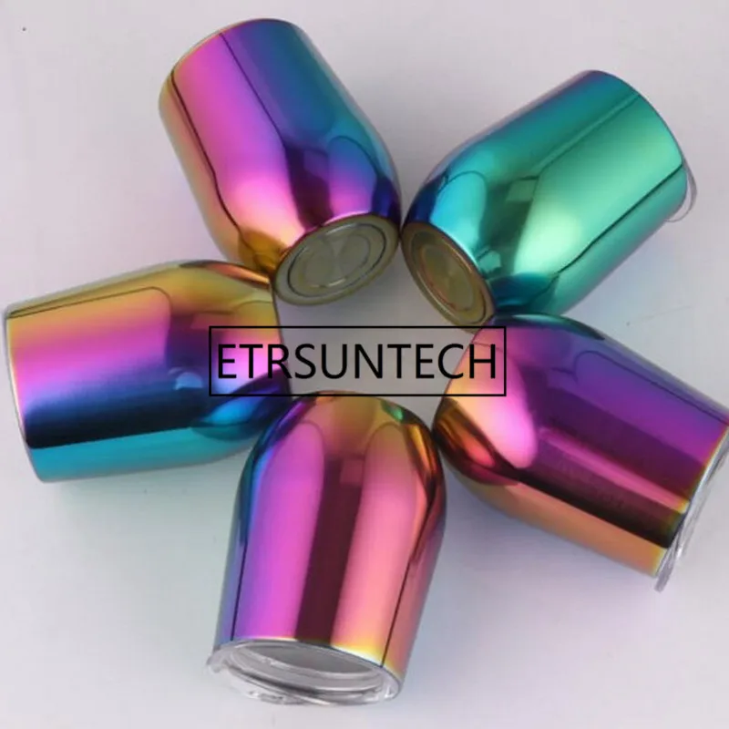 Billig 100 Stücke Regenbogen 330 Ml Ei Tassen Wein Glas Doppel Wand Edelstahl Vakuum Isolierte Tassen Trinken Kaffee Tassen Tee Bier Tassen
