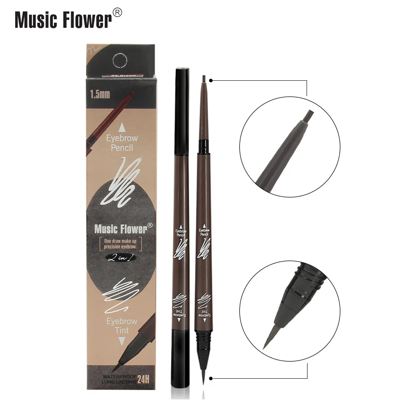 Карандаш для бровей Music Flower с двумя концами точный карандаш очень хорошим