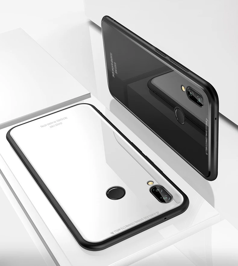 Стеклянный чехол для Xiao mi 9 mi 9 SE mi 8 mi 8 Lite Play F1 силиконовая рамка+ стеклянная крышка на Xio mi Red mi Note 7 Fundas Red mi GO Coque