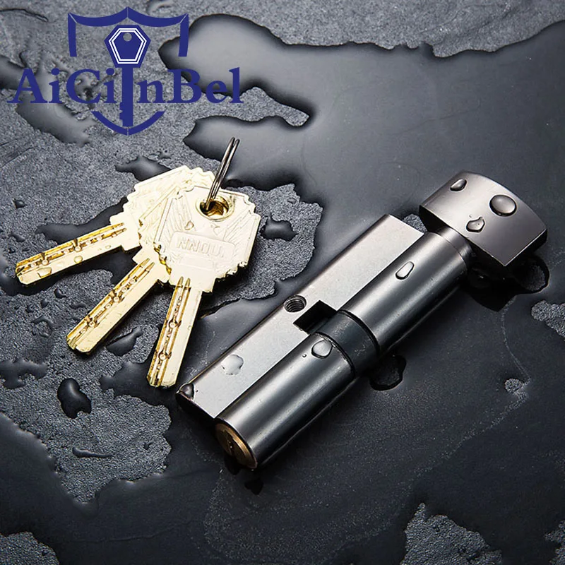 Размер 70 мм цилиндрическая дверная фурнитура замки безопасности латунный