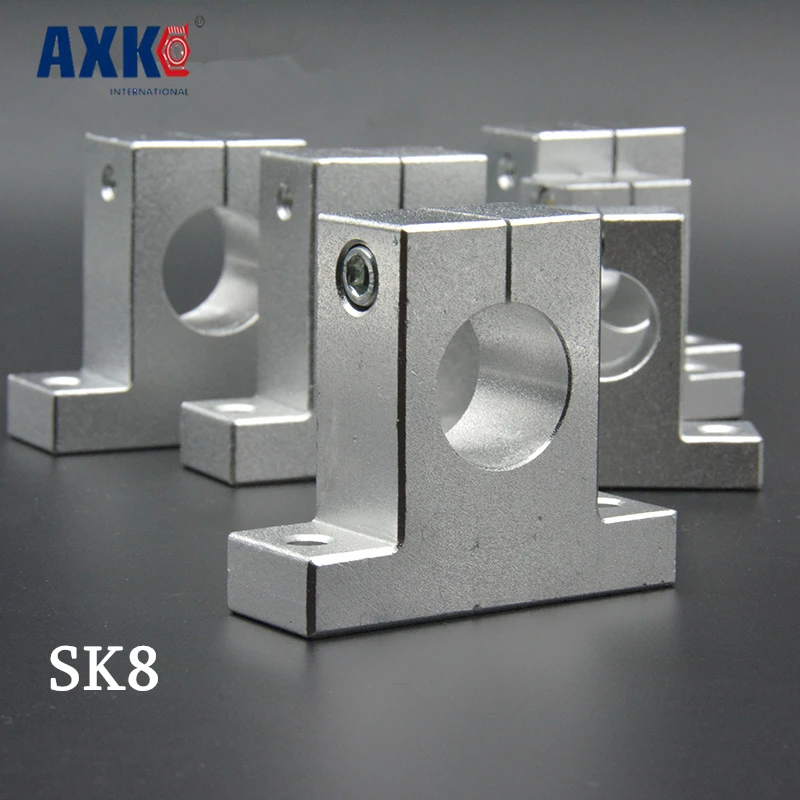 

Axk 10pcs/lot Free Shipping Sk8 8mm Linear Bearing Rail Shaft Support Xyz Table Cnc Router Sh8a