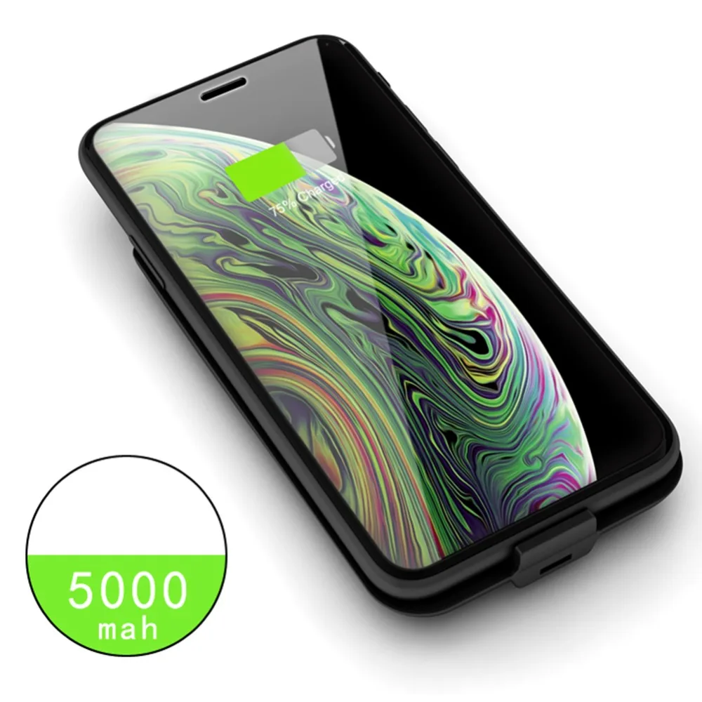 Для iPhone 5 5s se 5C 6 7 8 6s X XS XR Max плюс зарядное устройство чехол 5000 мАч Smart запасная