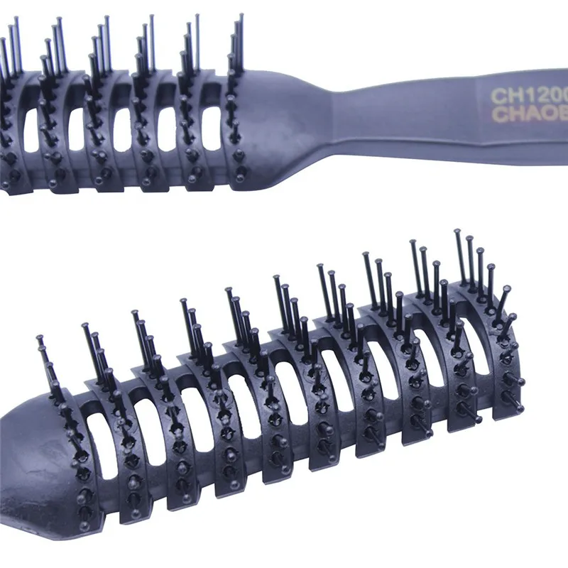 

1pc Professional Salon Curl Hair Combs Black PP Plastic Hair Brush Anti-Static Massage Comb For Hair styling Tool