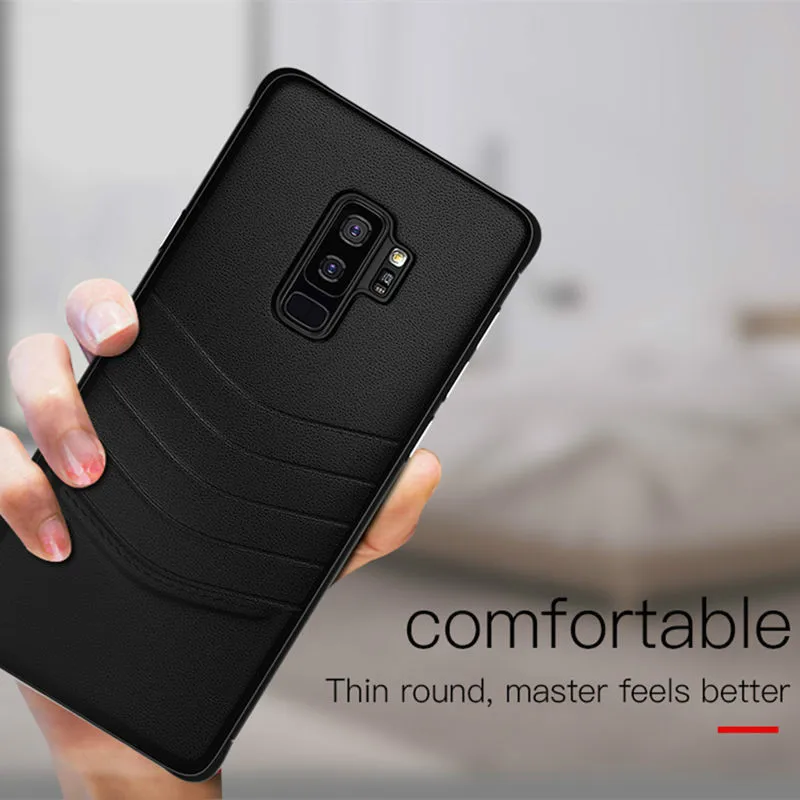 Деловой чехол для Samsung Galaxy S9 S8 Plus Note 9 8 Роскошный телефона из искусственной кожи +
