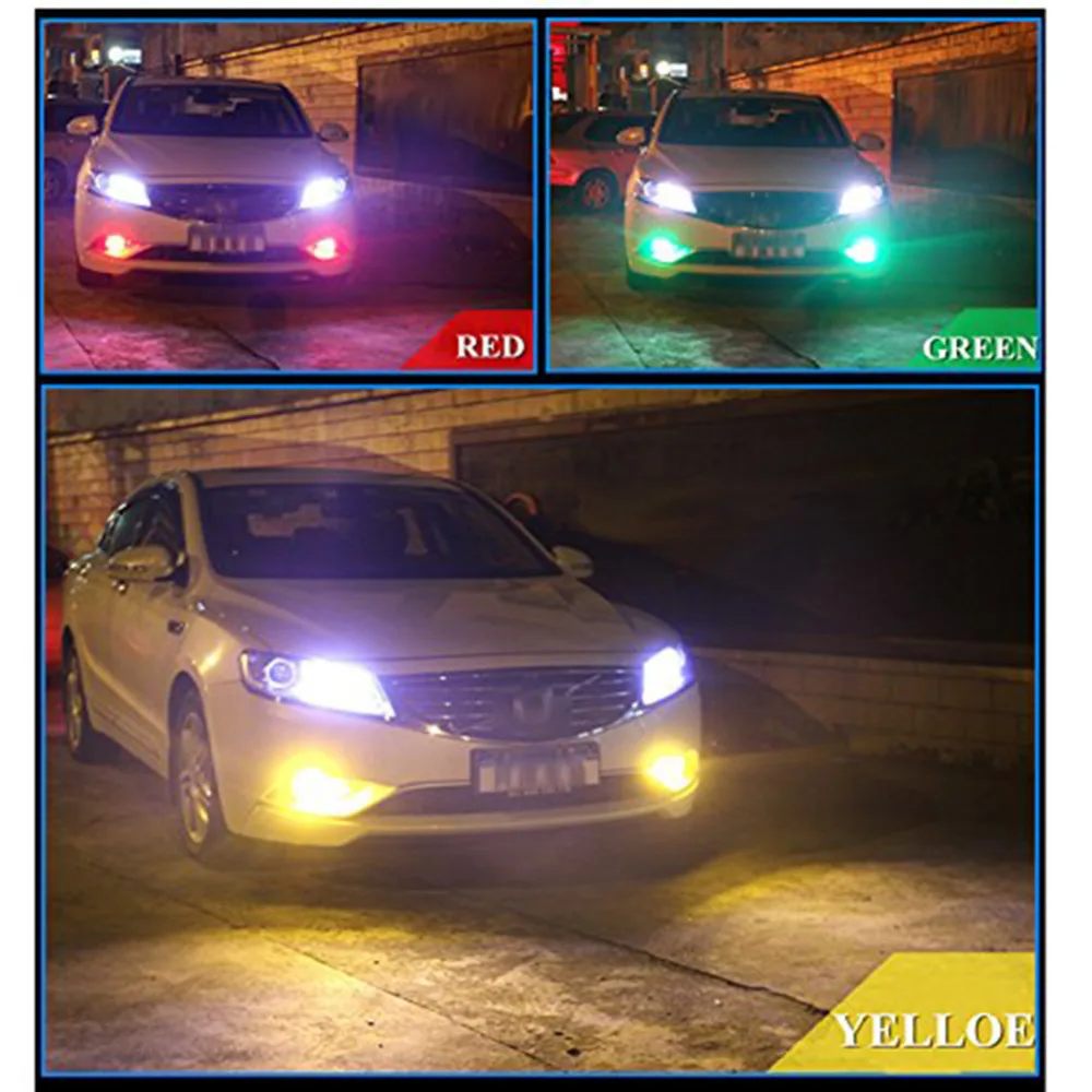 Автомобильный Стайлинг 2 шт. LED RGB 5050 27SMD пульт дистанционного управления H8/H9/H11