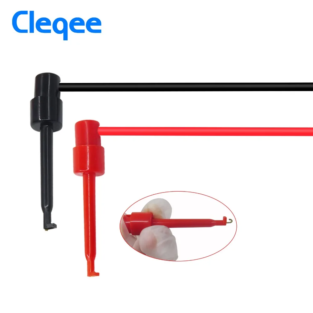 Cleqee P1007 BNC штепсельная вилка Q9 к двойному зажиму на крючке тестовый зонд кабель