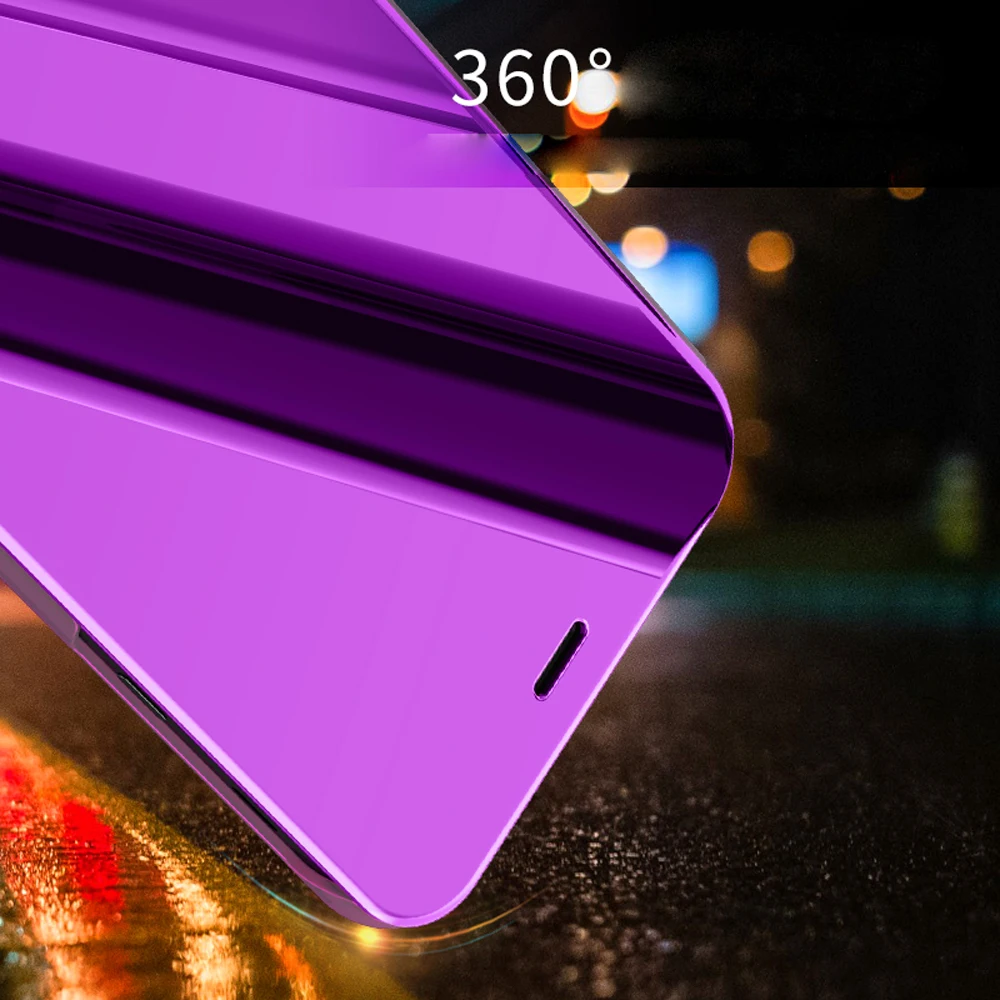 Умный зеркальный флип-чехол для Samsung Galaxy A6 plus A8 2018 кожаный прозрачный
