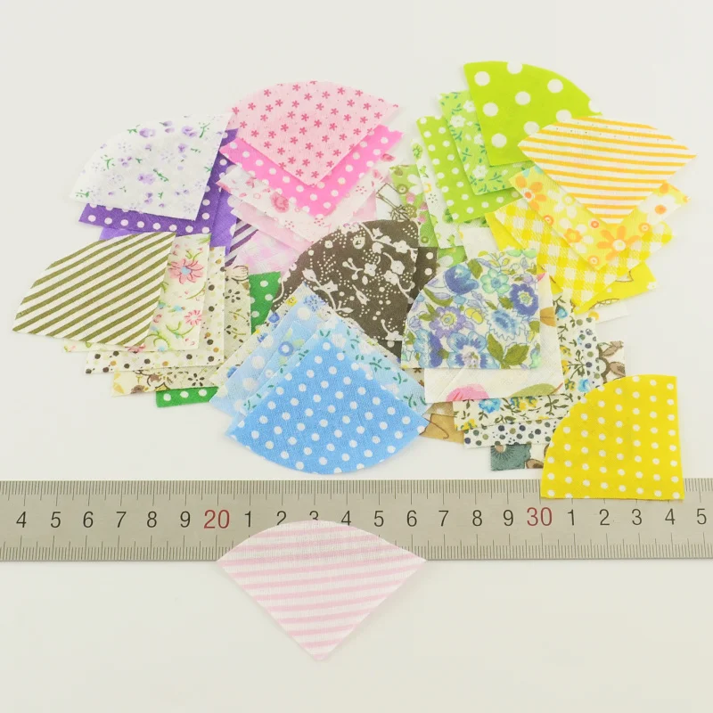 Веерообразная хлопковая Лоскутная Ткань 4 5 см Очаровательная стеганая ткань с
