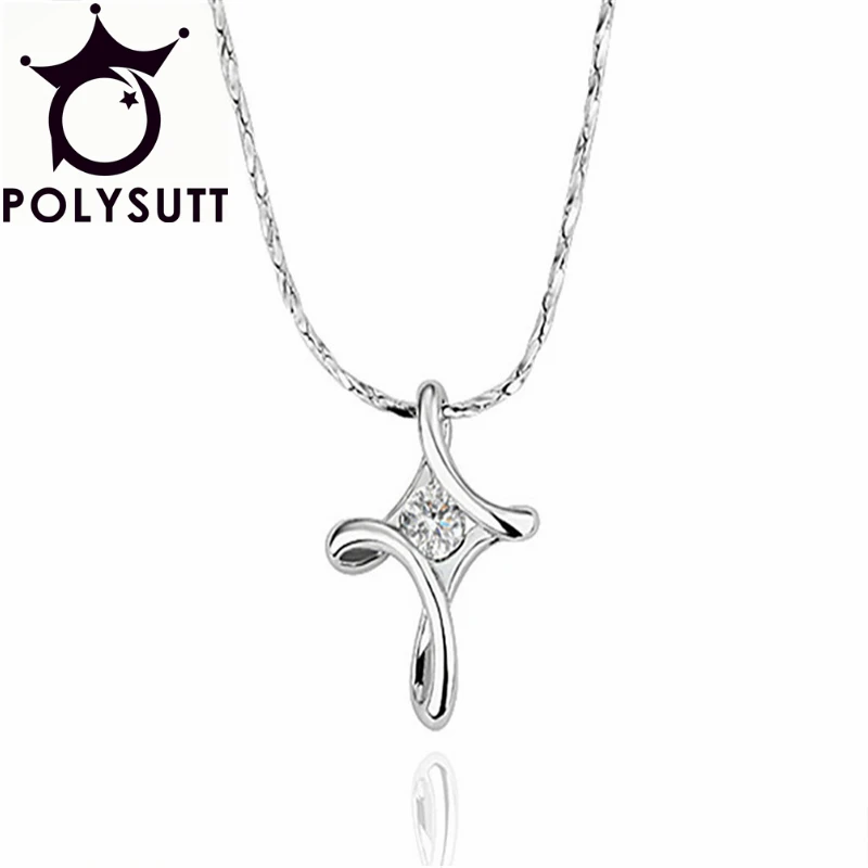 Горячие Продажи Белый Цвет Золотой крест Ожерелье с Micro AAA CZ Кристалл Проложить