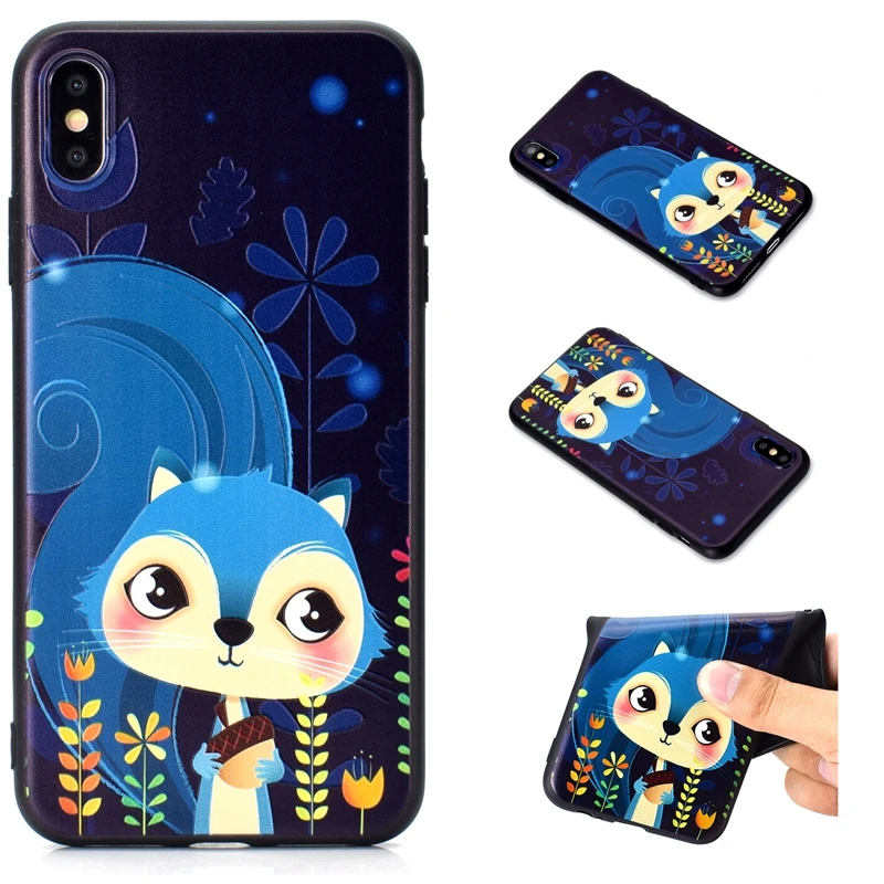 Для Iphone XR XS MAX X 10 8 7 Plus 6 5 SE искусственный 3D Рельефный цветок мягкий чехол из ТПУ