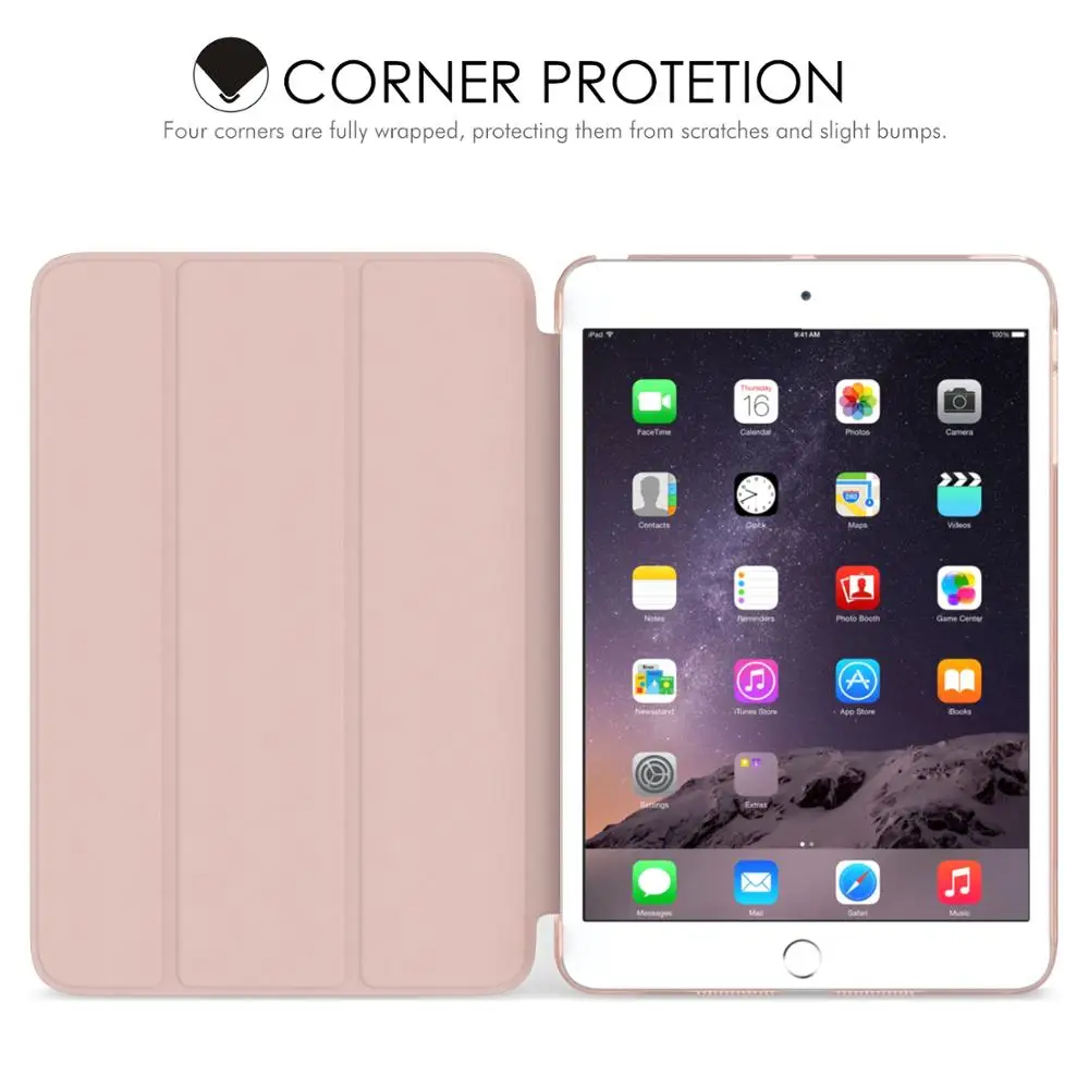 Чехол MoKo для Apple iPad Mini 3/2/1 тонкий легкий умный чехол подставка с прозрачной