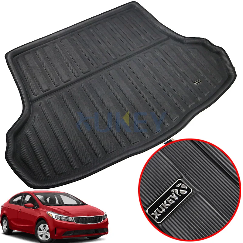 

For Kia Forte / Cerato / K3 2014 - 2018 4-dr Sedan Rear Trunk Cargo Boot Liner Mat Floor Tray Mud Carpet 2015 2016 2017