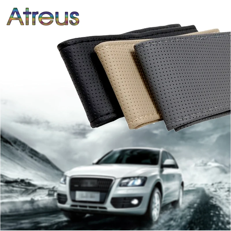 Atreus DIY чехол рулевого колеса автомобиля с иглами и резьбой для Renault Megane 2 Captur Clio Ford Focus 3 1 Mustang Lifan X60