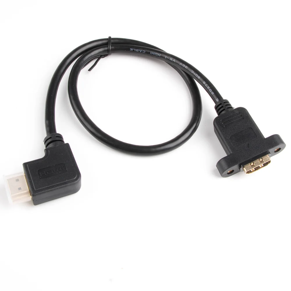 Кабель удлинитель с углом 90 градусов влево вправо вверх вниз HDMI 19p 1 4 штекер