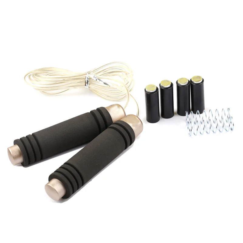 

Steel Wire Rope skipping with 2 iron bar loaded Bearing jumping ropes for Boxing MMA Gym Fitness Training