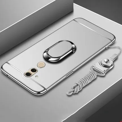 Для huawei mate 20 Lite чехол 360 полная защита Жесткий ПК Противоударный матовый магнит автомобильный держатель Чехол huawei mate 20 30 p30 Lite pro - Цвет: white