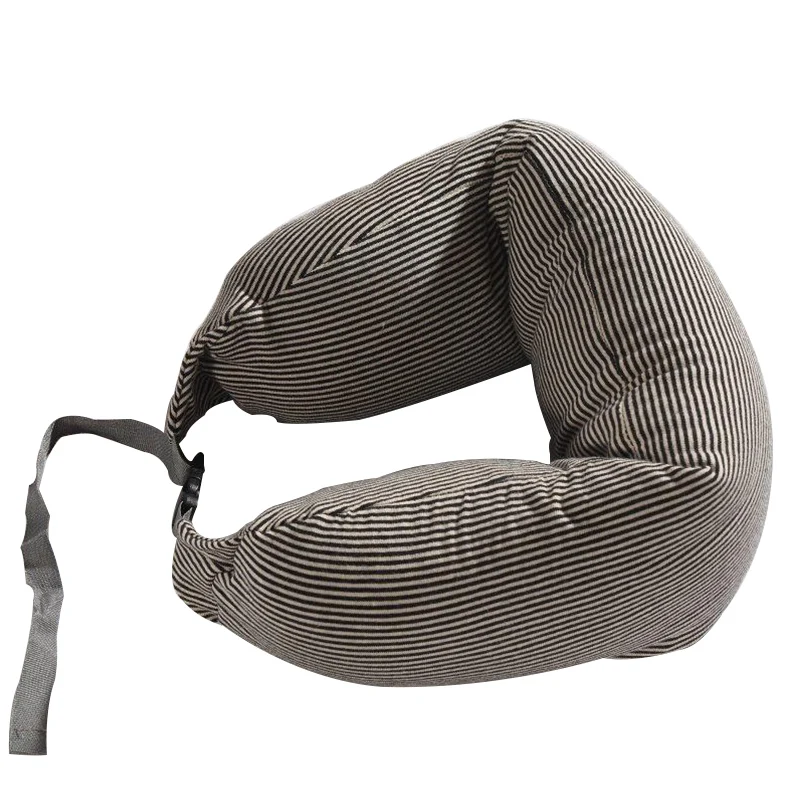 

Высококачественная японская u-образная подушка для шеи, подушка для путешествий, мягкая полосатая подушка для обеда, 1 шт.