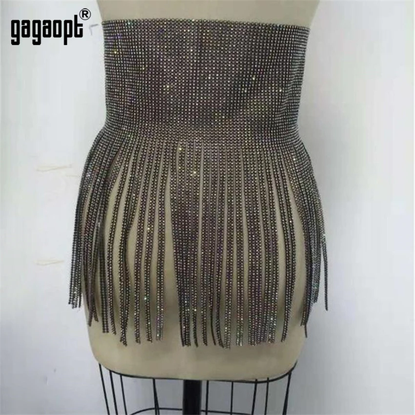 Gagaopt классические трикотажные юбки женские модные Боковые Сплит женские элегантные юбки с высокой талией Серые/черные сексуальные длинные юбки Клубные Saias