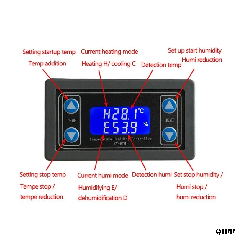 XY-WTH1 Digital Humidity &amp Temperature Controller Thermostat Hygrometer Regulator Mar28 | Thermometer
