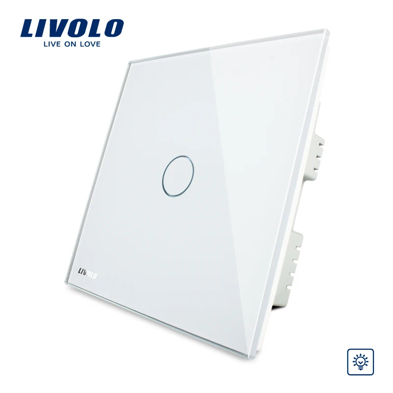 Livolo сенсорный выключатель стандарт Великобритании AC 220 250 В VL C301D 61 белая