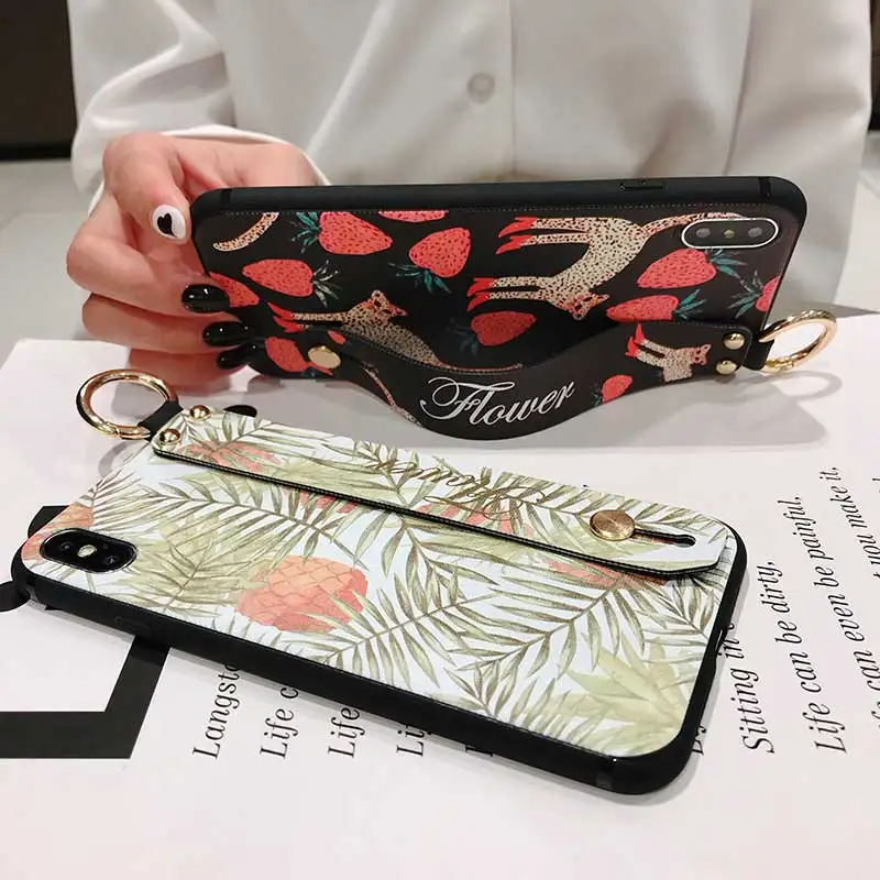 Чехлы Boucho с ремешком на запястье для телефонов iPhone XS Max X XR 6 6S 7 8 Plus 11 pro max чехол