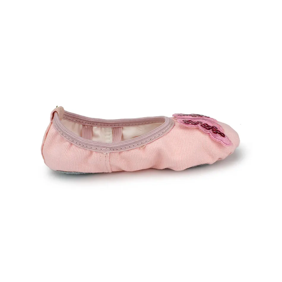 MSMAX B130 Ballet Flats Children Dance Sneakers Embroidered Butterfly-knot Yoga Practice Shoes |