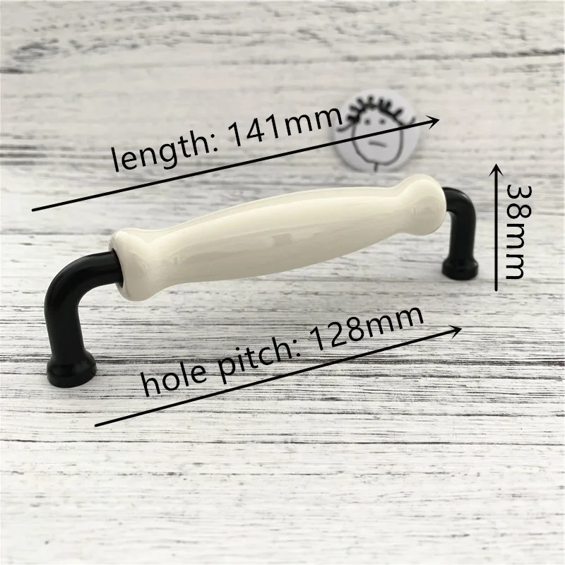 

Ручки для шкафов LCH кремово-белые керамические