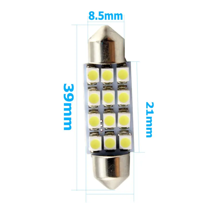 YM E Bright 100 шт. C5W 31 мм 36 39 41 1210 12 SMD 3528 светодиодные внутренние лампы для чтения