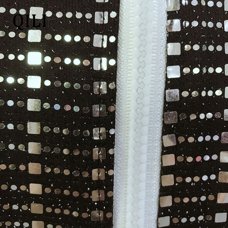 QILI Flash Sequined Комбинезоны женские комбинезоны с длинным рукавом из 2 частей Сетки