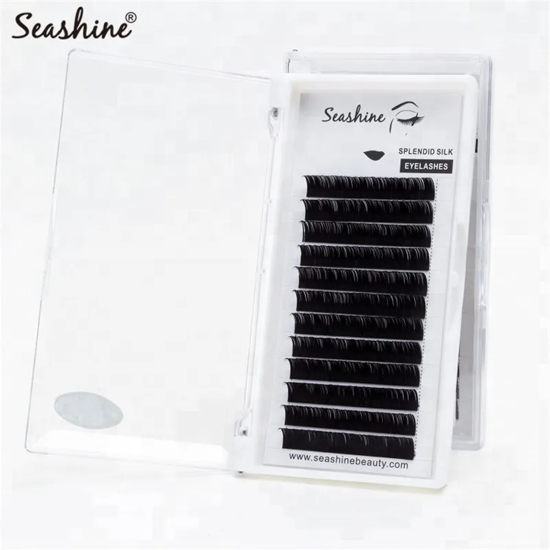 Ресницы Накладные Seashine синтетические L curl 8-15 мм индивидуальные мягкие для