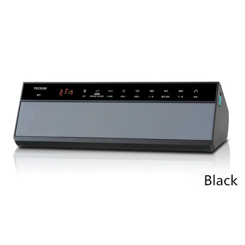 Original TECSUN B5 Bluetooth Wireless Receiver Hi-Fi Digital Music Player FM Radio Loudspearker Box Via USB Jack Black/White | Электроника