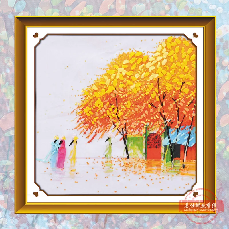 50X50cm * 3 шт./компл. сезон дождей мультфильм Рукоделие 3D Набор для вышивания