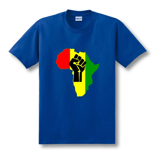 Новинка модная мужская футболка с логотипом AFRICA Power Rasta Reggae мужские хлопковые
