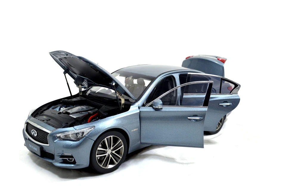 Paudi модель 1/18 1:18 весы Infiniti Skyline 350GT SP 2015 синий статический симулятор Литой Сплав