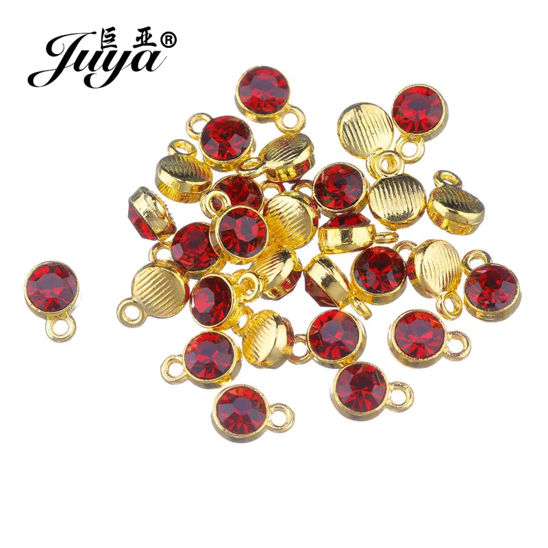 As picture JUYA 30 шт./лот ювелирные изделия DIY изготовление изделий красочный Хрусталь Камень Подвески ожерелье кулон браслет ручной работы аксессуары - Окраска металла: As picture